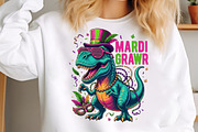 Mardi Grawr Dino T-Rex Mardi Gras Pn, an Illustration by designcity5 (Thumbnail 7 of 9)