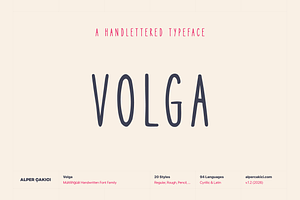 Volga - Handwritten Typeface, a Script Font by alpercakici