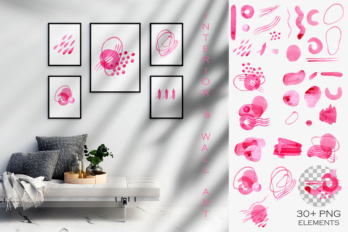 Magenta Abstract Watercolor, a Texture Graphic by FineArt (Photo 10 of 12)