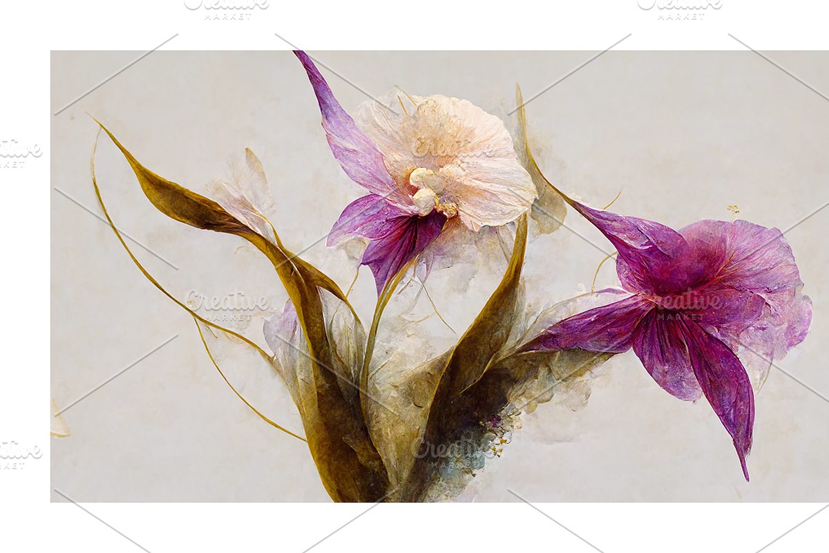 Orid Co. Orchid Flower art, a Texture Illustration by milatovar (Photo 13 of 16)
