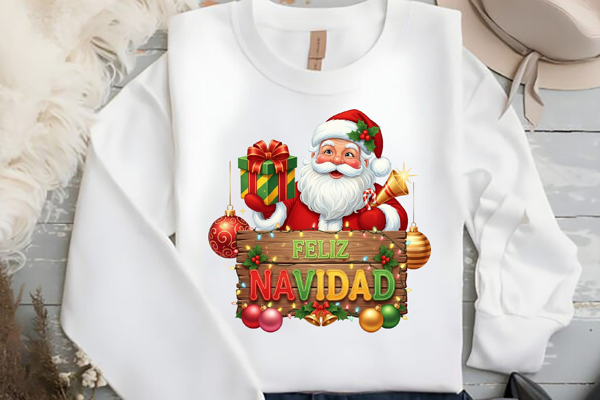 Feliz Navidad Christmas PNG, an Illustration by Black Bird Studio (Photo 2 of 4)