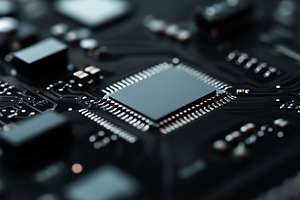 Microprocessor chip mounted on, a Technology Photo by MistyDay
