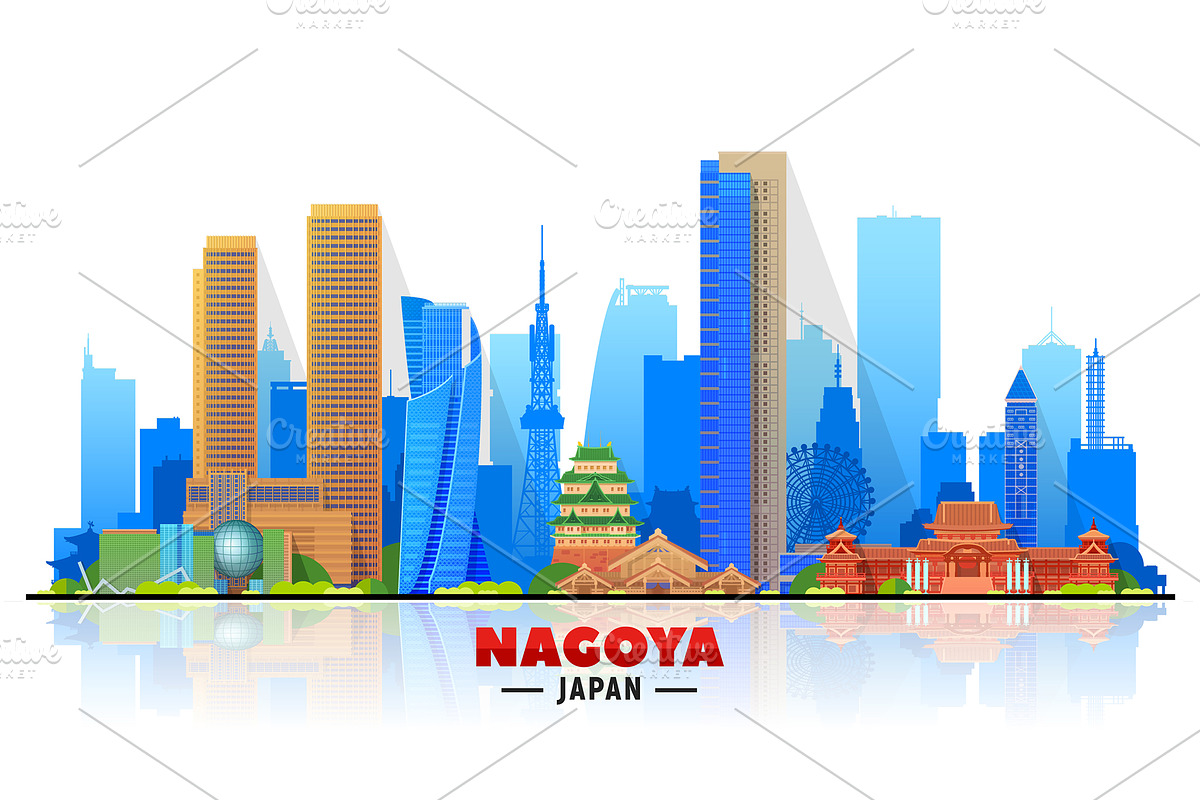 Nagoya Japan skyline, a Work Illustration by Sky and glass (Photo 3 of 6)