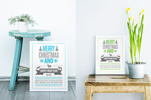 Christmas Card Typography Design