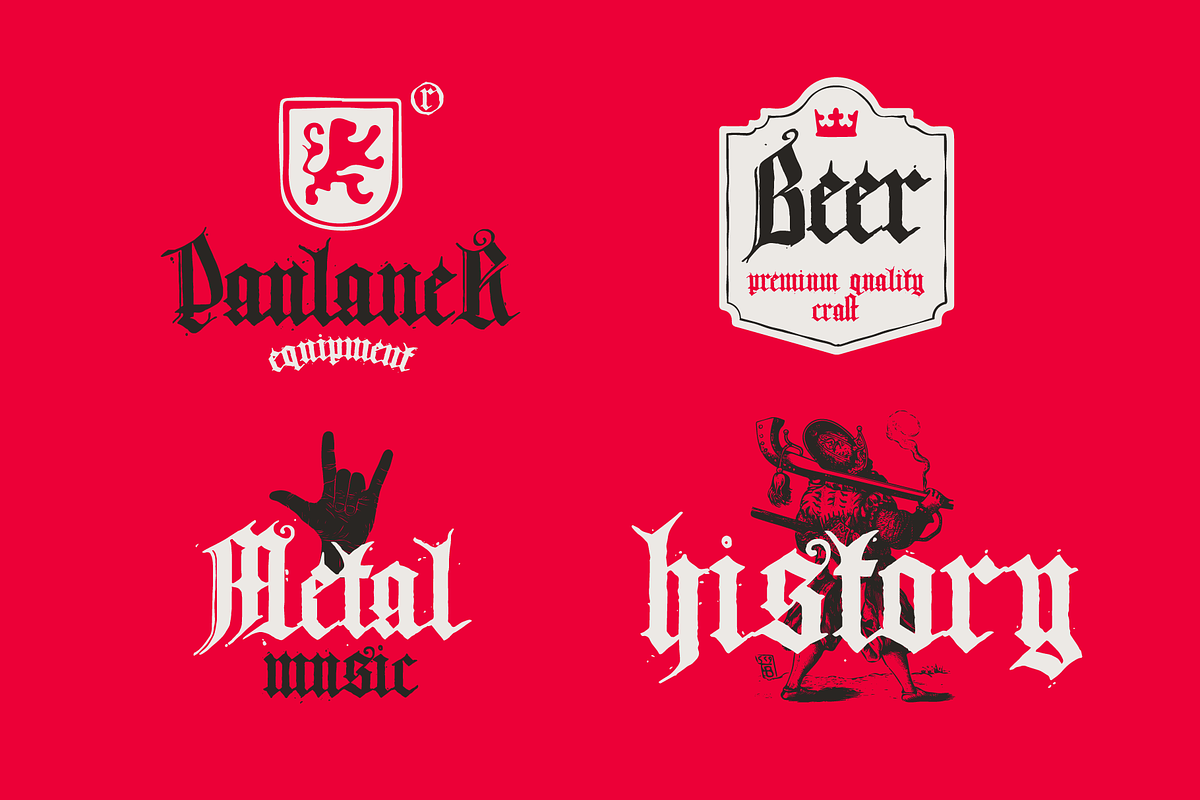 Landsknecht's Sword Blackletter font, a Blackletter Font by kaer_shop (Photo 4 of 11)