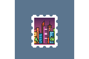 Stamp With Night City