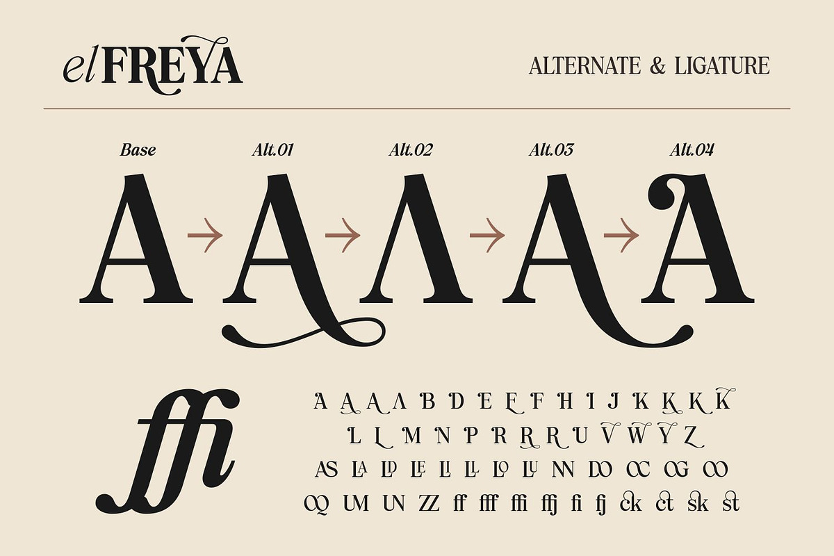 Elfreya - Elegant Branding Font, a Serif Font by Asenbayu (Photo 12 of 15)