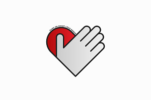 Hand on heart logo design