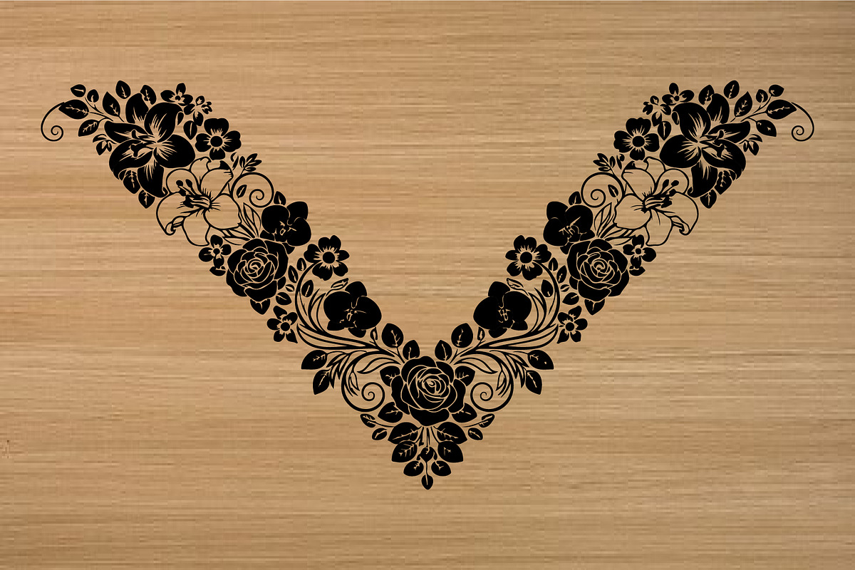 50 Floral Ornament Scroll Silhouette, an Illustration by yasushie (Photo 2 of 4)