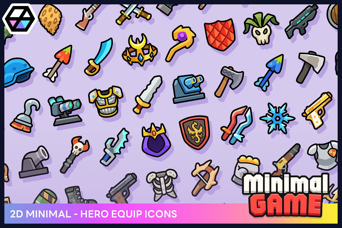 2D Minimal - Hero Equip Icons, a Solid Icon by LAYERLAB (Photo 1 of 7)