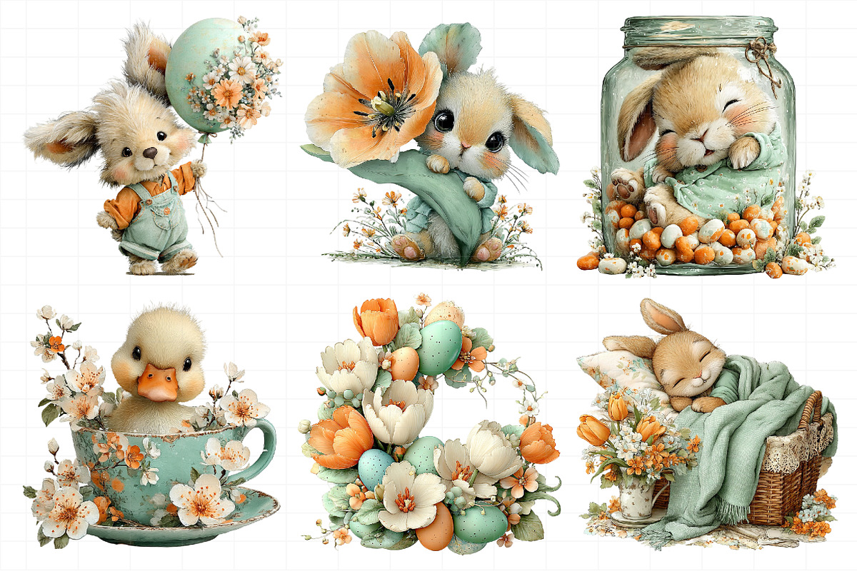 Whimsical Easter Clipart, an Illustration by Daily.Designs (Photo 6 of 8)