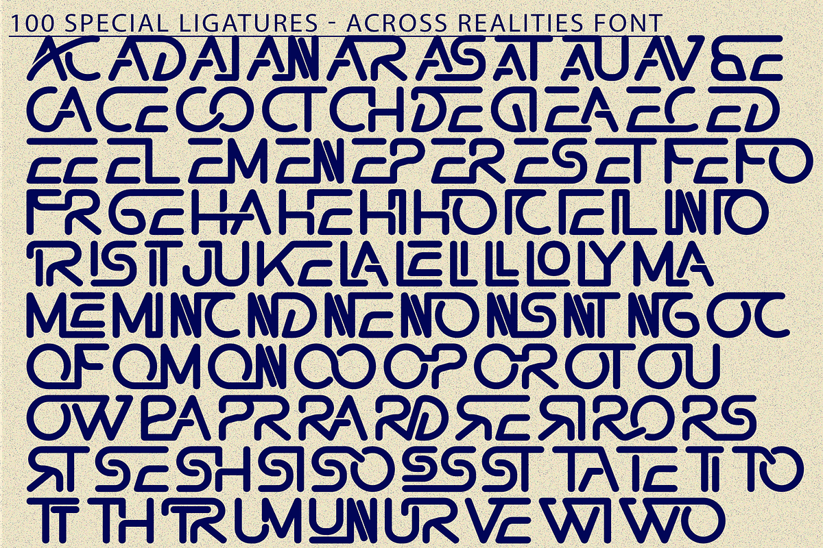 ACROSS REALITIES - FUTURISTIC FONT, a Sans Serif Font by 177Studio (Photo 8 of 8)