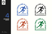 Motivational Runner Fitness T-shirt, a Sport Illustration by shaondesigns (Thumbnail 2 of 5)
