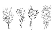 Floral tattoo stamps for procreate, a Brush Add-On by aivos (Thumbnail 5 of 9)