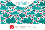 CLOUDS - set of 3 seamless patterns, a Pattern Graphic by Zhe Vasylieva (Thumbnail 1 of 2)