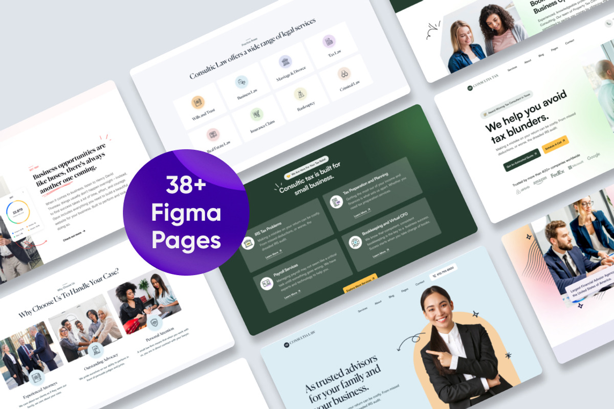 Modern Corporate UI Kit Template, an UI Kit Template by FleexStudio (Photo 3 of 4)