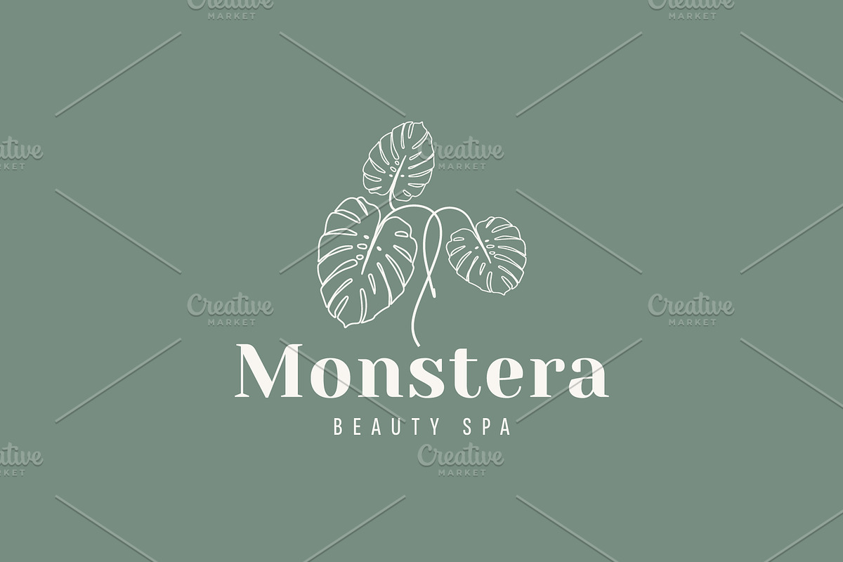 Monstera studio logos in a minimalis, a Branding & Logo Template by Dyn Studio