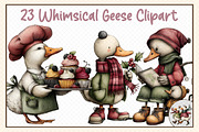 Whimsical Geese Clipart, an Illustration by cherrydesign (Thumbnail 1 of 3)