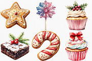 Watercolor Sweet Christmas Clipart, an Illustration by Canvas Craft (Thumbnail 4 of 8)