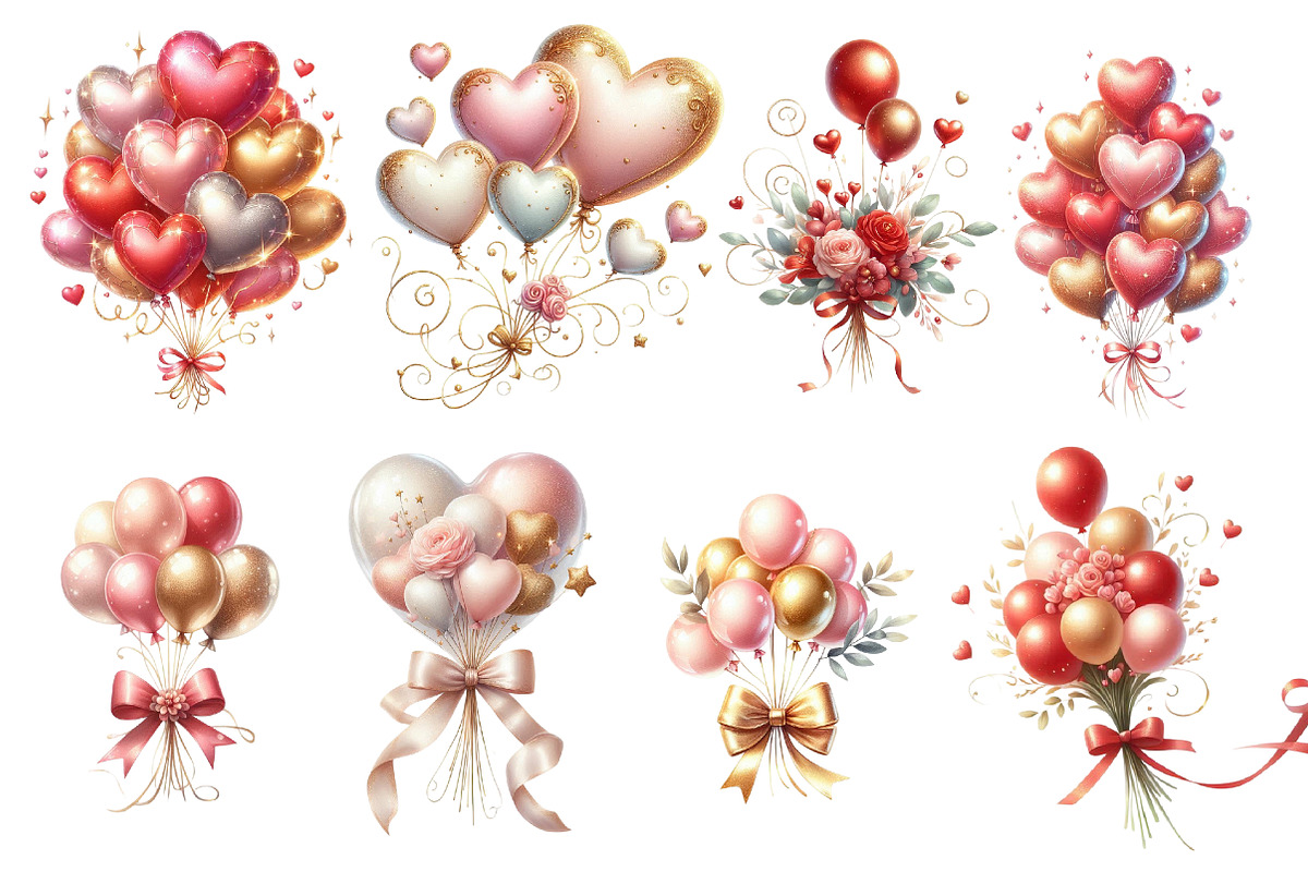 Valentine's Day Balloon Bouquets, an Illustration by Designworld (Photo 3 of 4)