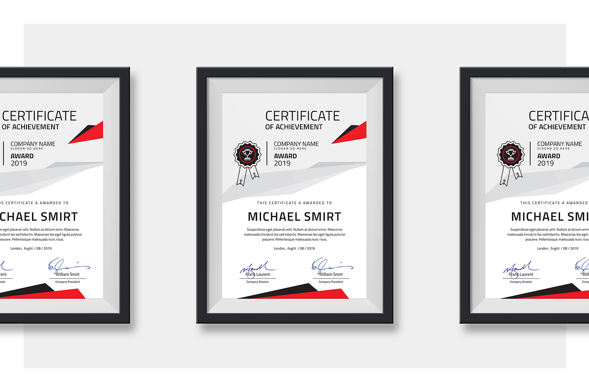 Modern Certificates, a Stationery Template by silukEight (Photo 4 of 6)