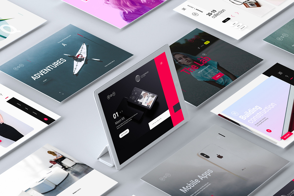 MOON01 UI KIT for Figma, an UI Kit Template by Newface (Photo 3 of 9)