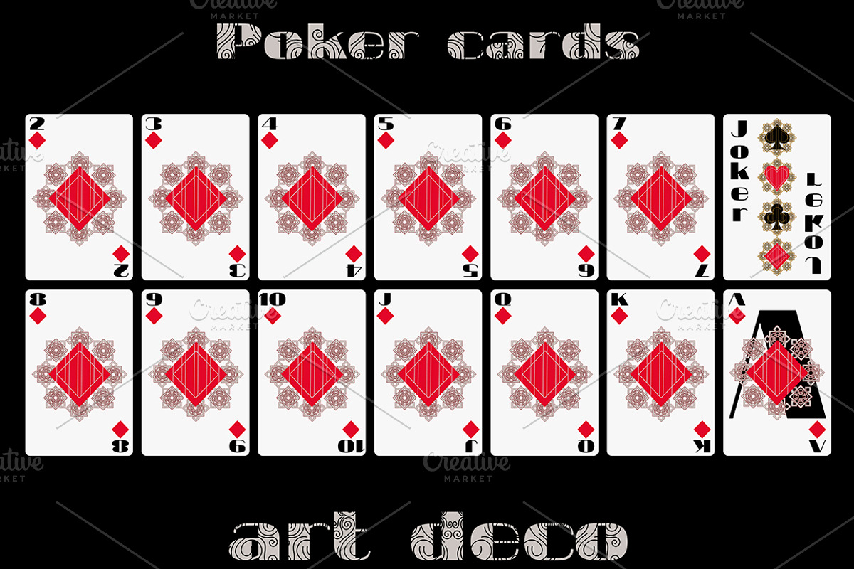 Poker cards in art deco style, a Graphic by Andy Vinnikov (Photo 4 of 4)
