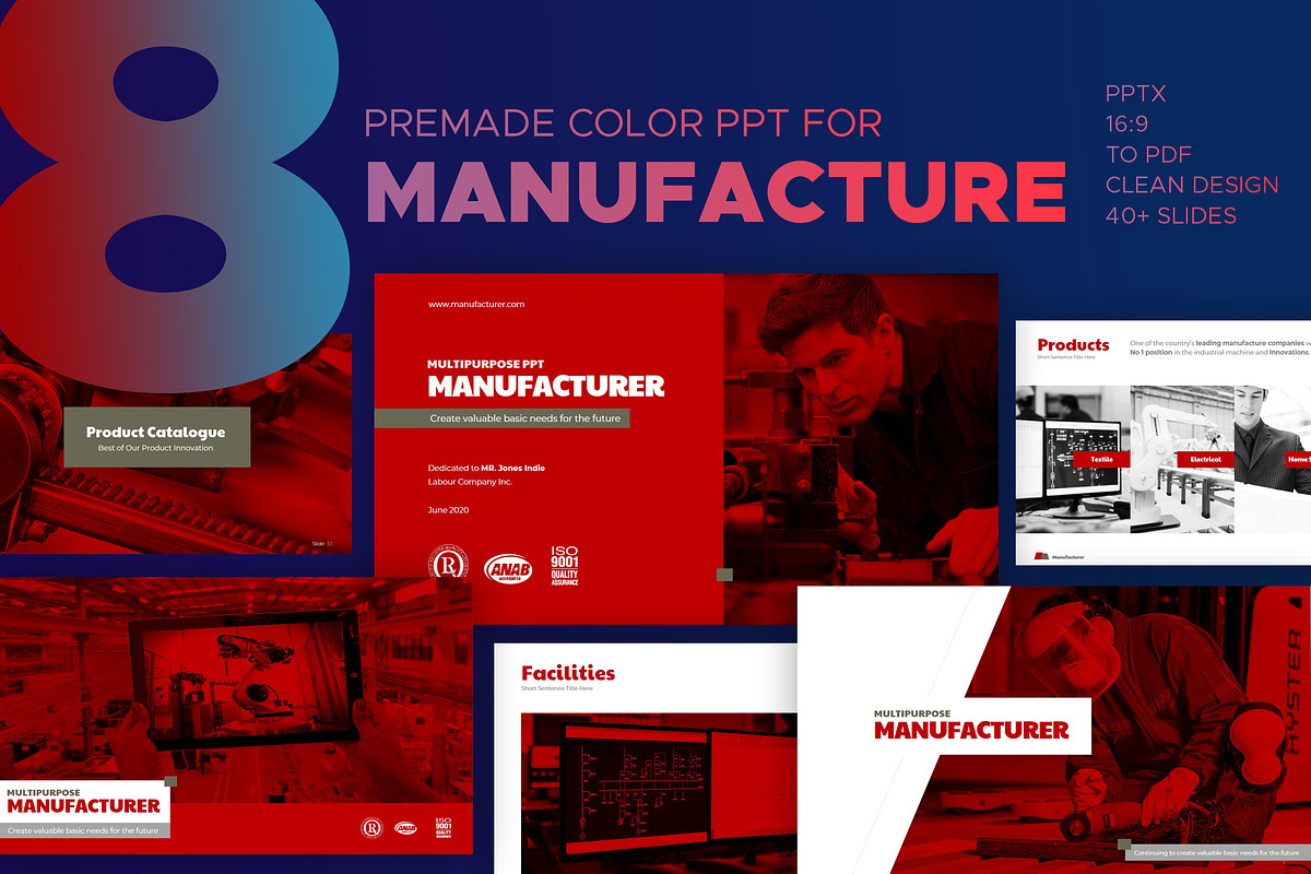 Manufacture Powerpoint Template, a Presentation Template by afahmy (Photo 1 of 6)