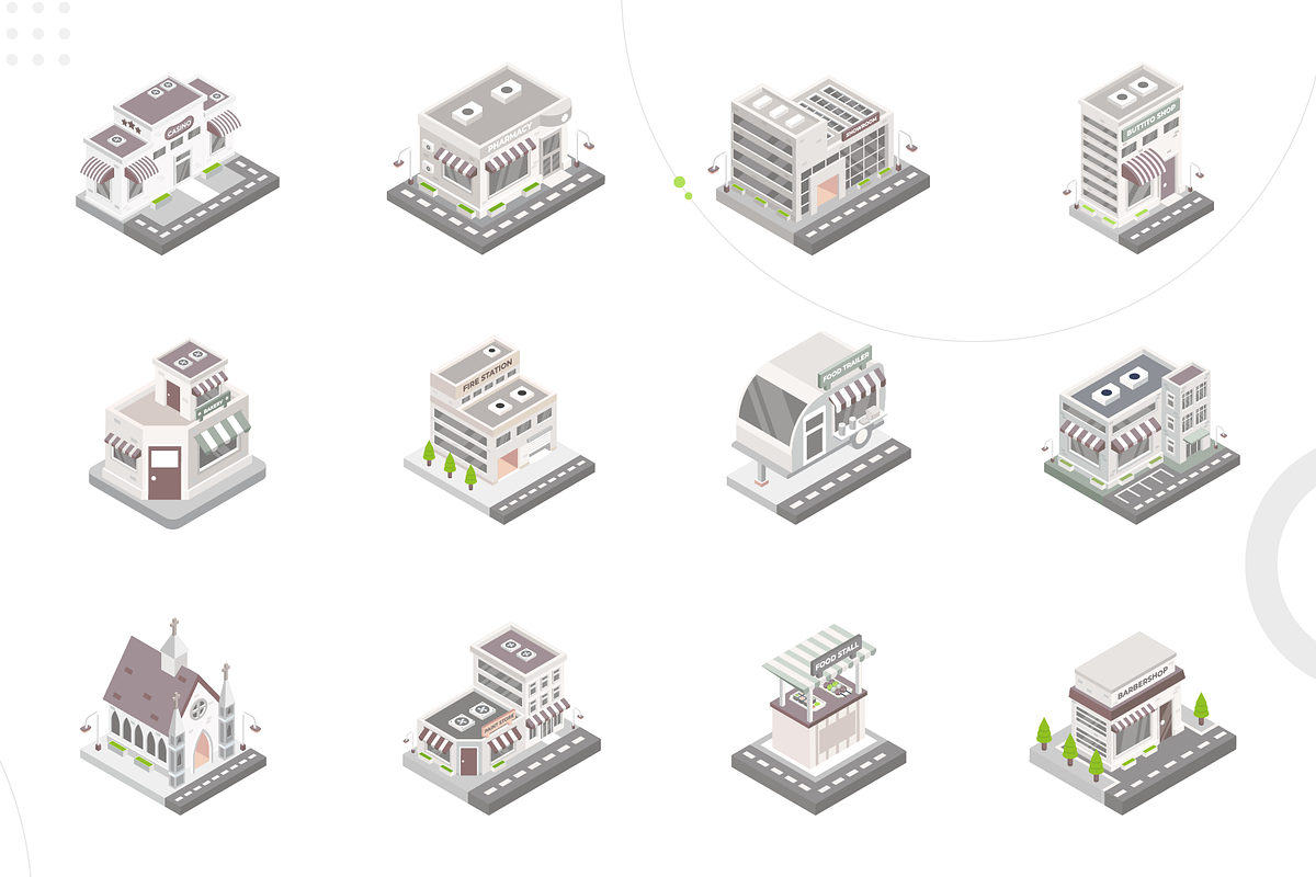 Isometric City Building Illustration, a Finance Illustration by Brickclay (Photo 6 of 9)