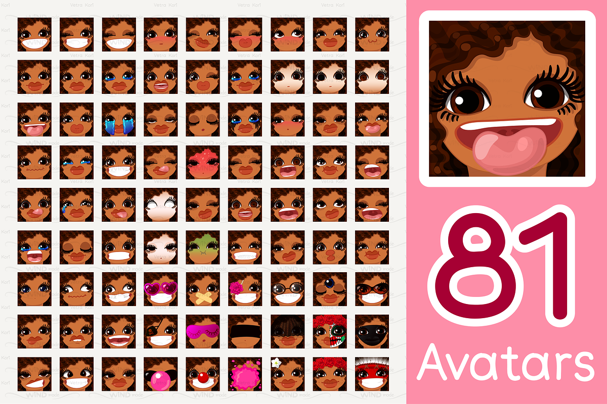 vector BIG avatars SET, a Templates & Theme by WINDmade (Photo 25 of 40)