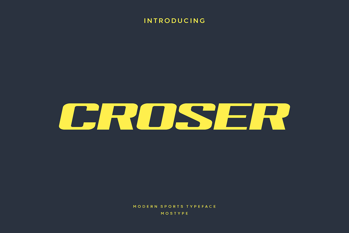 Croser - Modern Sport Typeface, a Font by Letterna (Photo 1 of 4)
