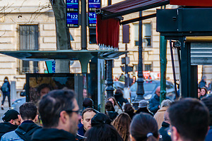 Crowd walking at street of paris, a Person Photo by DanFLCreativo