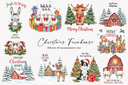 Vintage Christmas Farmhouse Sublimat, an Illustration by Designworld (Thumbnail 1 of 4)