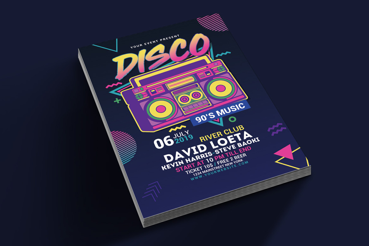 Disco Retro Music Party, a Flyer Template by Muhamad Iqbal hidayat (Photo 2 of 4)