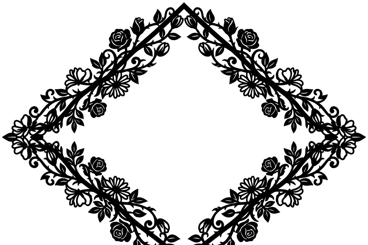 60 Romantic Diamond Wall Floral, a Decorative Illustration by Amazin_art (Photo 25 of 45)