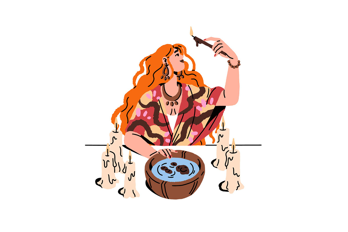 Women fortune tellers set + posters, a Person Illustration by PaperTrident (Photo 2 of 16)