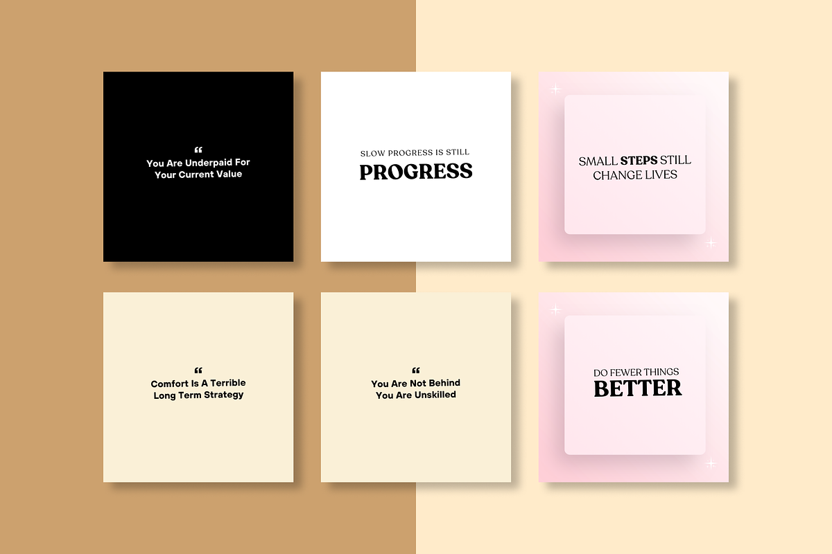 50 INSPIRING INSTAGRAM QUOTES, a Social Media Template by RB Boutique (Photo 3 of 10)