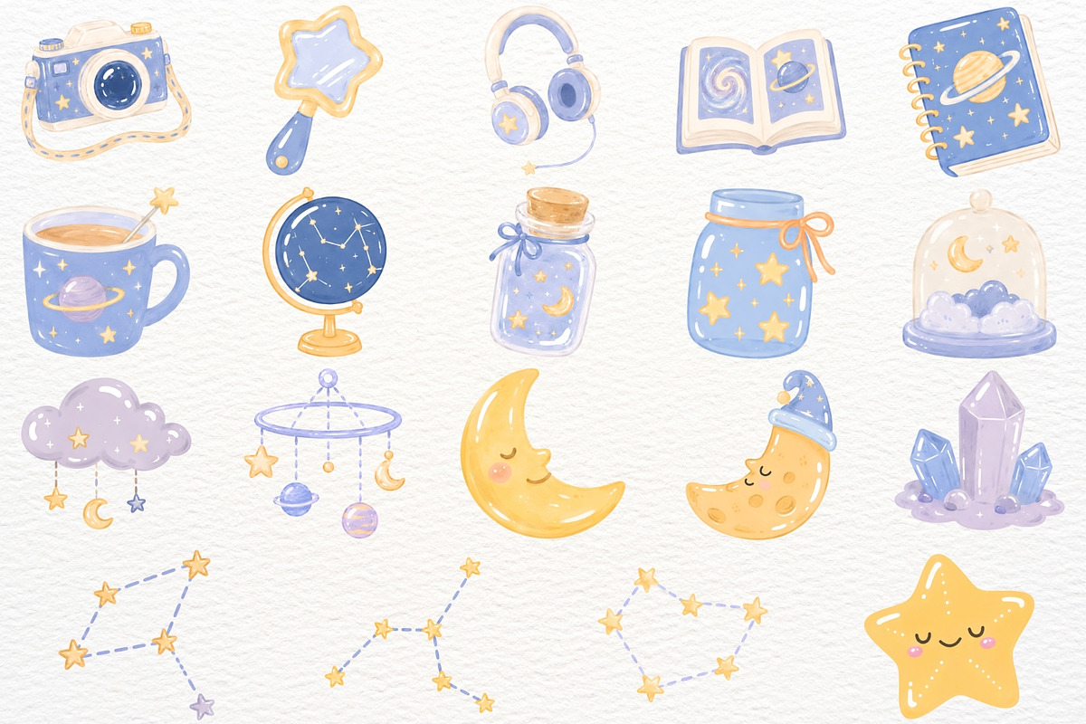 Outer Space Clipart Kids Astronauts, an Object Illustration by SugarCloudStudioArt (Photo 6 of 6)