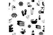 Illustration spa icons set. Seamless, a Pattern Graphic by RODINA (Thumbnail 1 of 3)