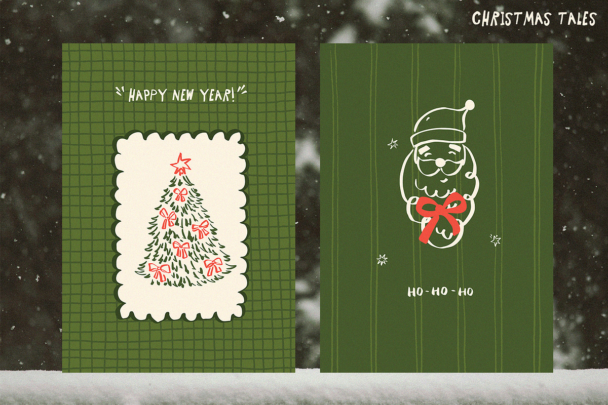Whimsical Christmas hand drawn set, a Seasonal Illustration by Madiwaso (Photo 12 of 12)
