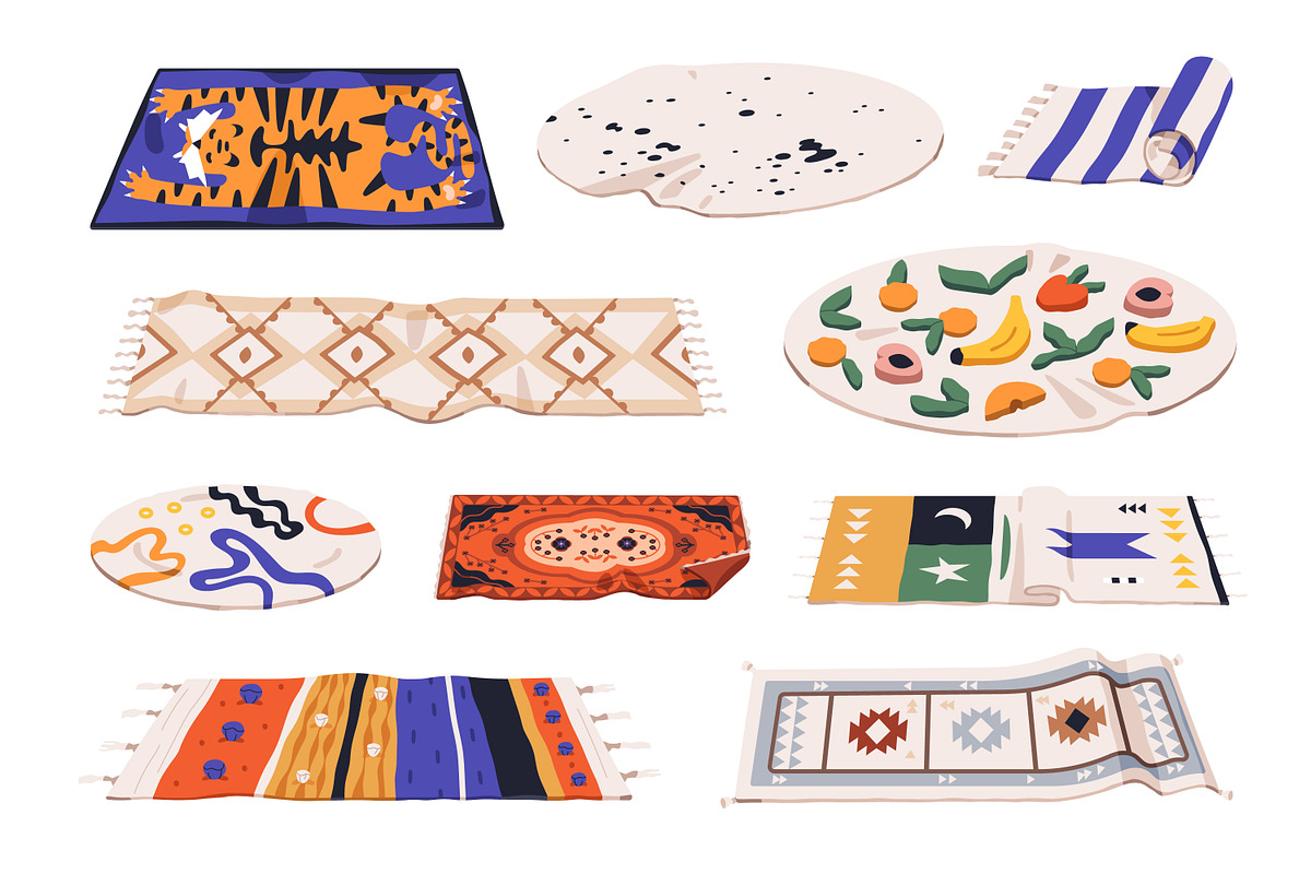 Floor carpets, rugs, mats set, an Object Illustration by Good Studio (Photo 1 of 7)