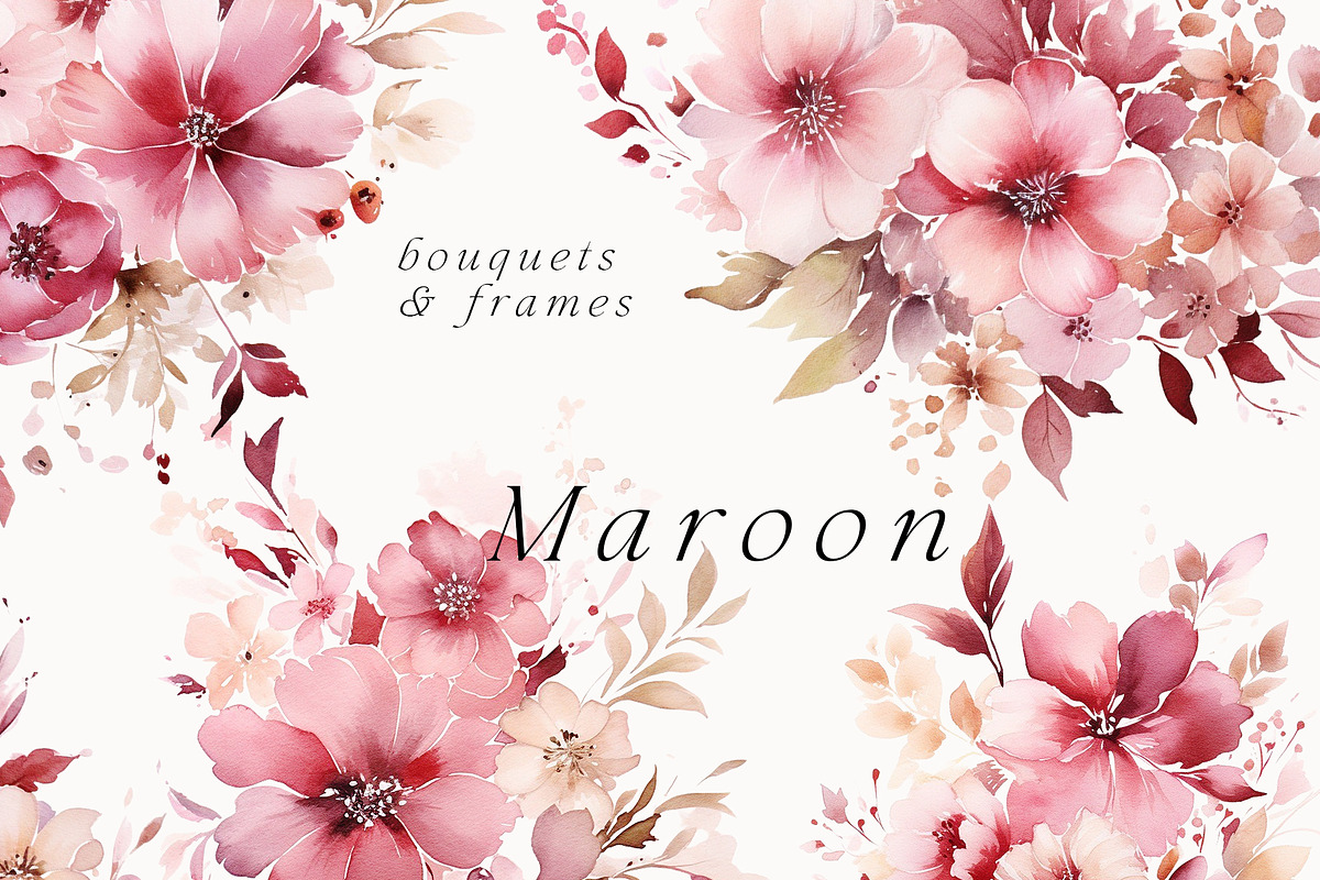 Watercolor Floral Bundle (45 in 1), a Decorative Illustration by Lana Elanor (Photo 66 of 180)