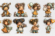 Funny Birthday Girl Clipart, a Seasonal Illustration by Rose Art (Thumbnail 3 of 6)