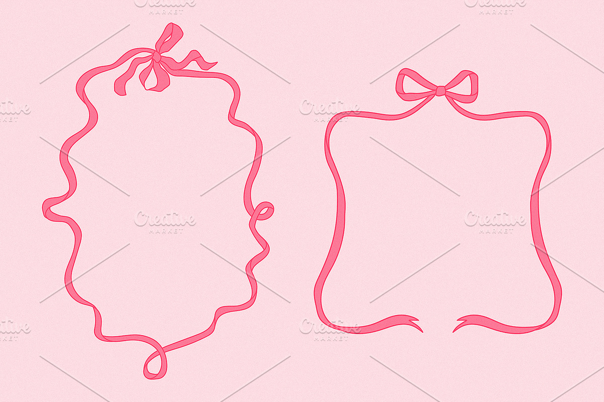 Bows & Frames Hand Drawn Collection, an Object Graphic by Kokoshka (Photo 10 of 13)