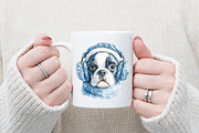 Christmas Cute Dog Sublimation Clipa, an Illustration by designcity5 (Thumbnail 5 of 5)