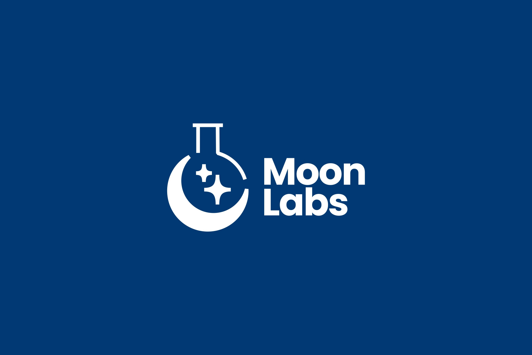 crescent moon laboratory logo vector, a Branding & Logo Template by ...