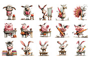 Whimsical Farm School PNG, an Animal Illustration by Nicolle's Colorful Art (Thumbnail 4 of 5)