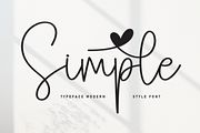Simple | Script Font, a Handwritten Font by Scratchones (Thumbnail 1 of 9)