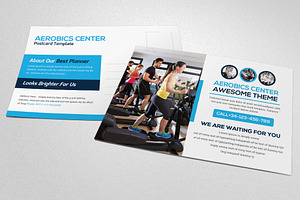 Aerobics Center Postcard Template