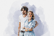 Watercolors Couple's Dreamy Painting, an Action Add-On by MRI STUDIO (Thumbnail 21 of 26)